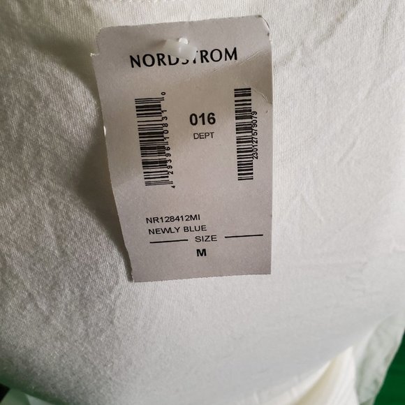 Zella Organic Cotton Long Sleeve Tee Top White Active Tunic Top Sz M NEW - Picture 5 of 5